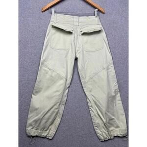 Vertigo Paris Stretch Cargo Capri Crop Pants Womens 10 Y2k 90s Grunge Green